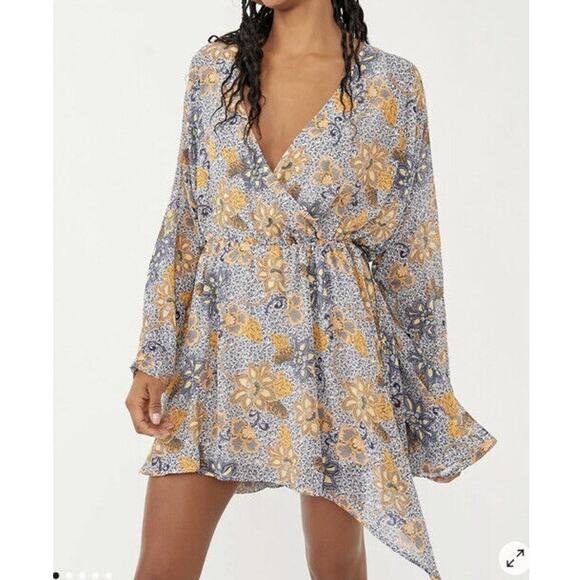 New Free People Teegan Floral Mini Dress - Picture 1 of 12